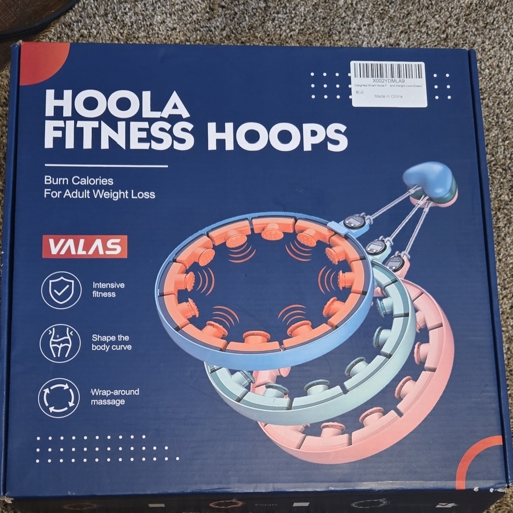Hoola Fitness Hoops - Blue & Coral Weighted Hula Hoop